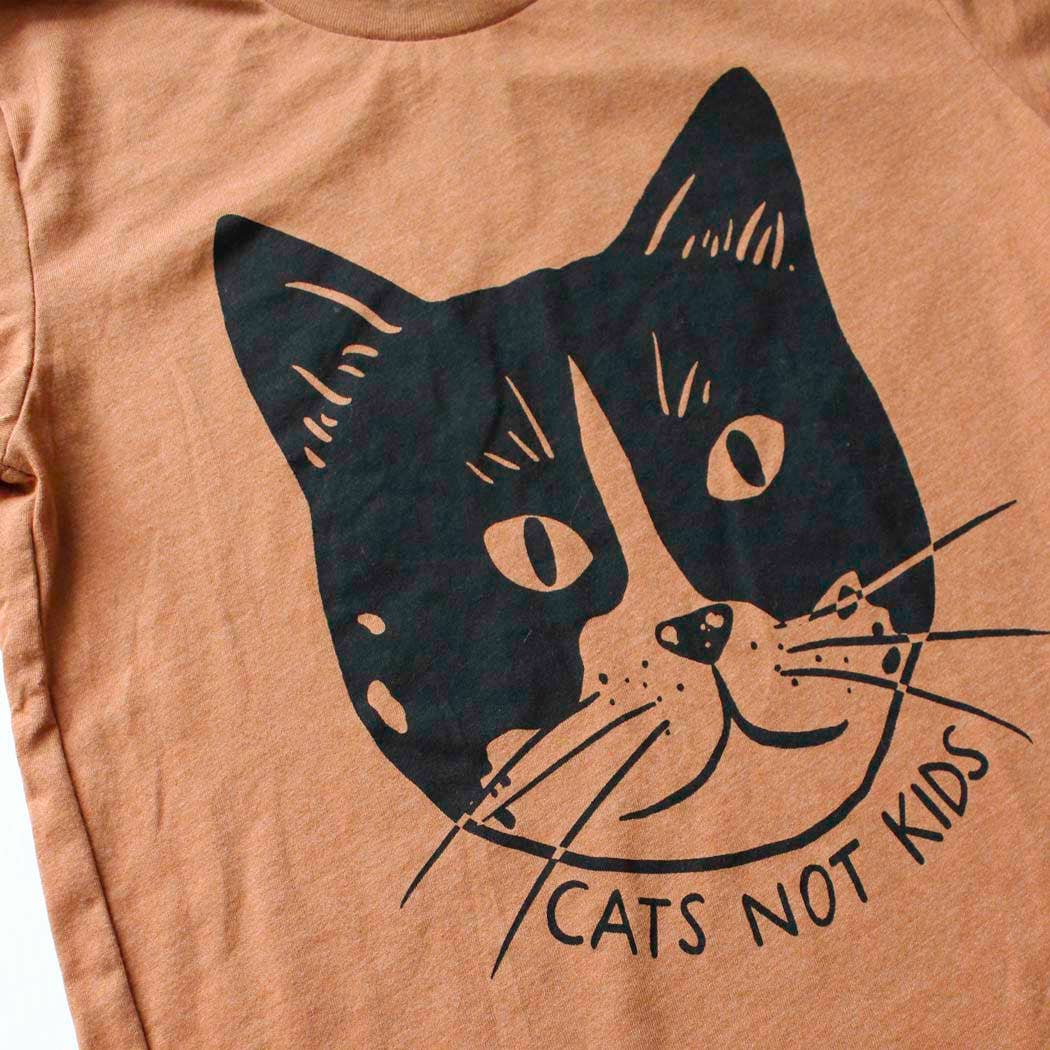 Cats Not Kids Unisex T-Shirt on Heather Autumn