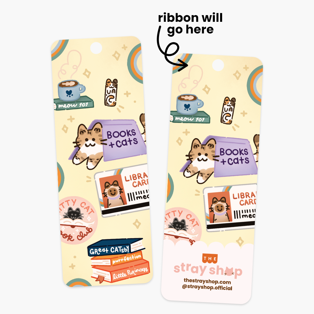 Purrfect Reads Cat Bookmark