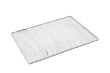 Messy Mutts Silicone Food Mat Raised Edge Marble Small 16" x 12"