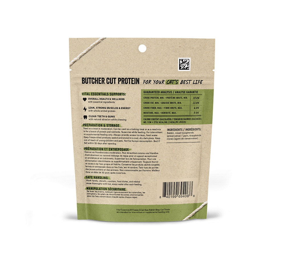 Vital Essentials® Freeze-Dried Rabbit Bites Cat Treats (0.9 oz)