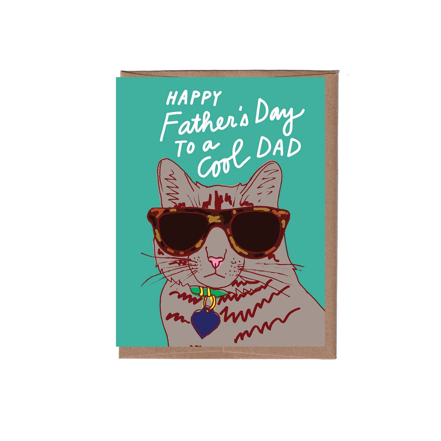 Cool Cat Father's Day Greeting Card
