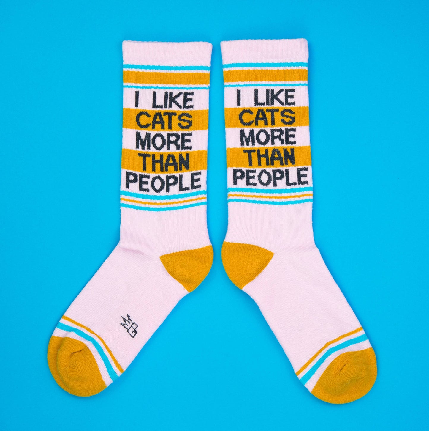 I Like Cats More Than People Gym Crew Socks (One Size Fits Most)
