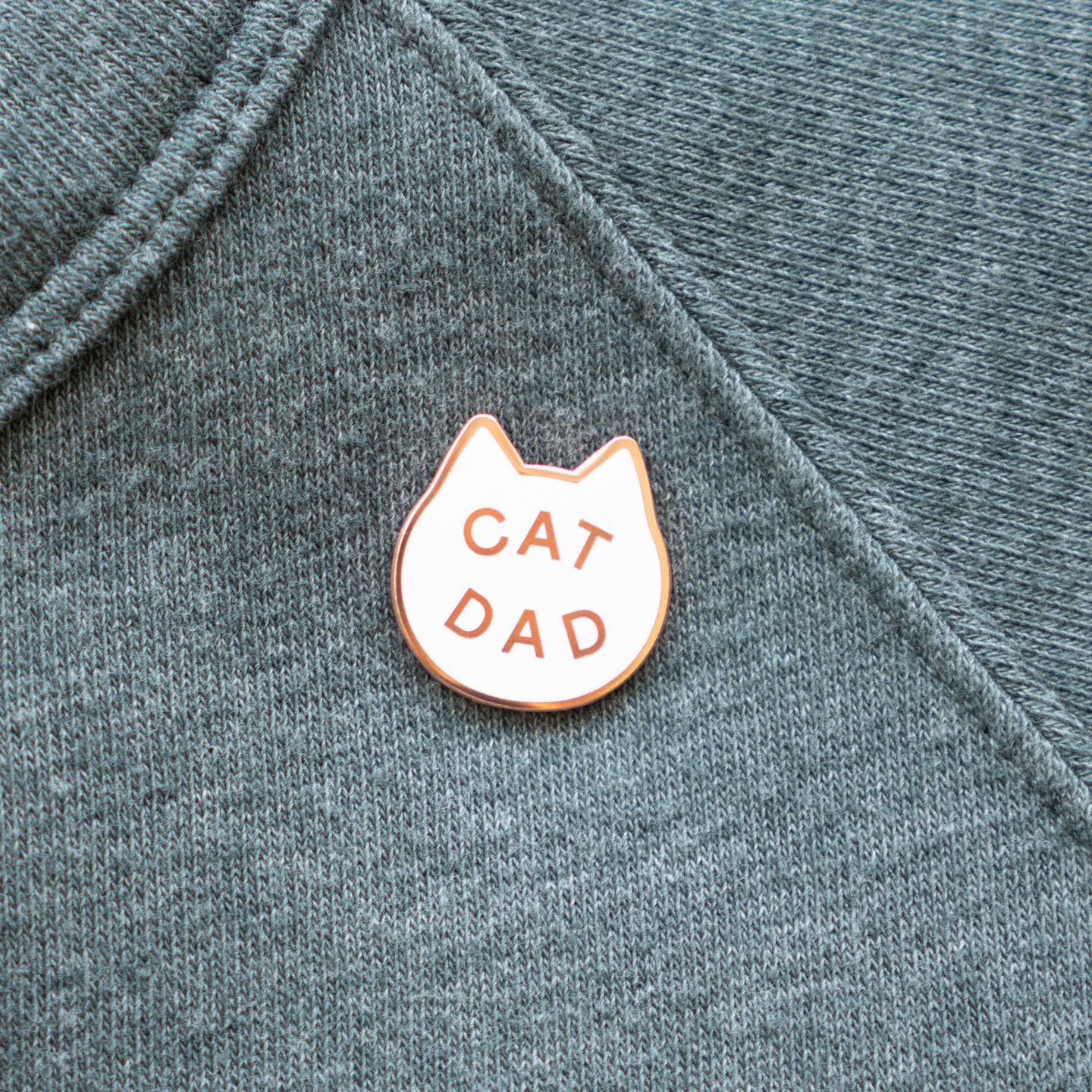 Cat Dad Enamel Pin (Black or White)