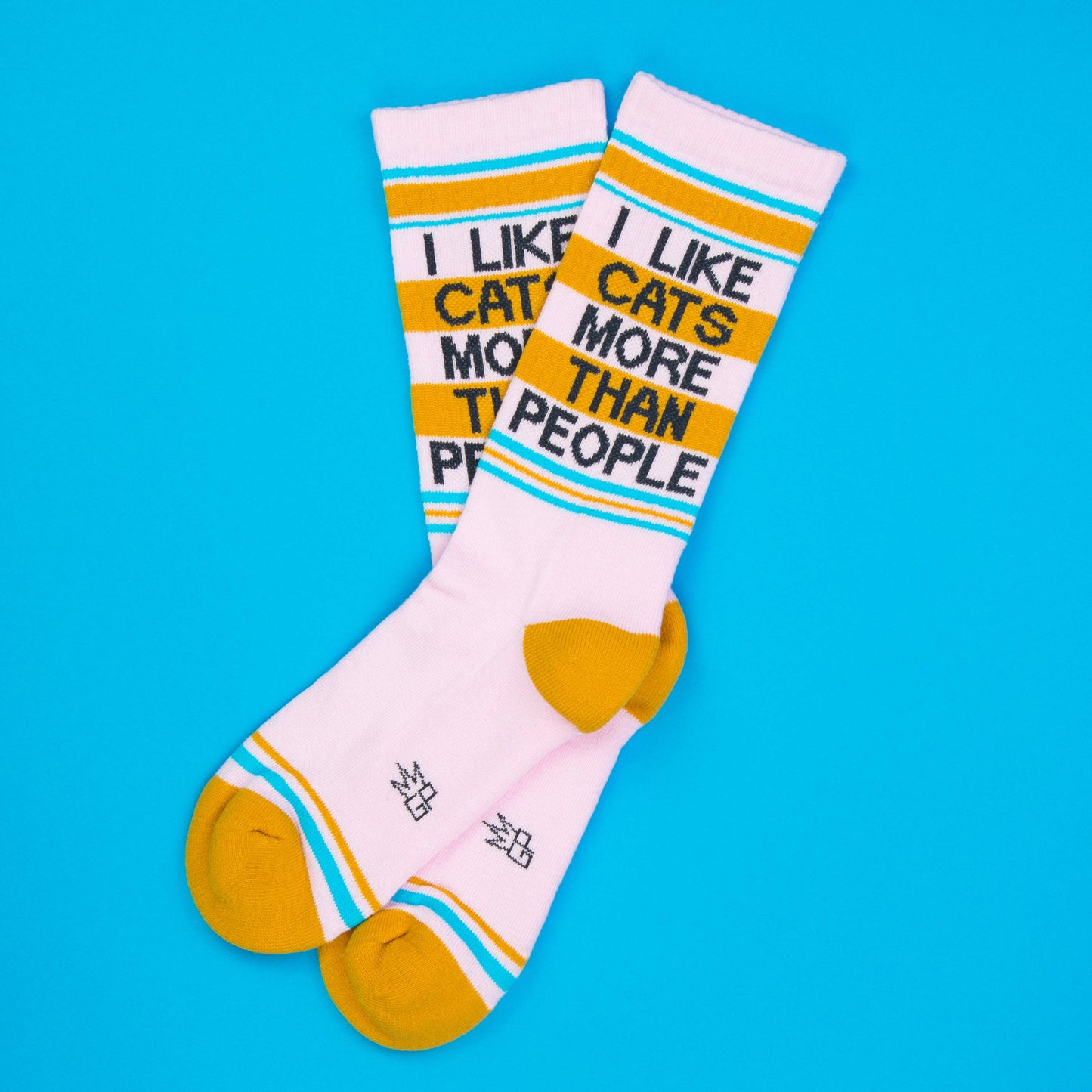 I Like Cats More Than People Gym Crew Socks (One Size Fits Most)