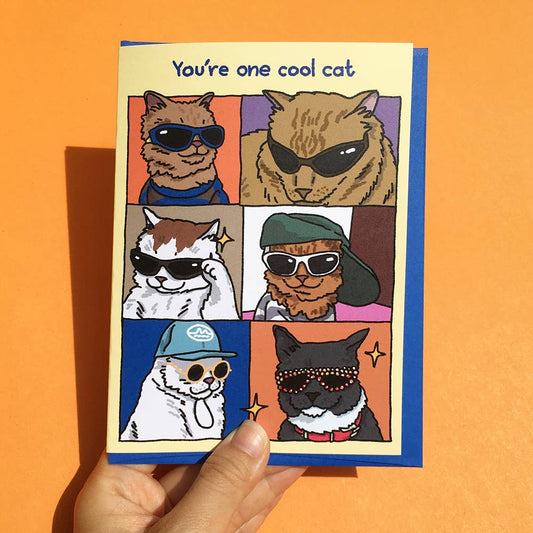 You're One Cool Cat Greeting or Birthday Card