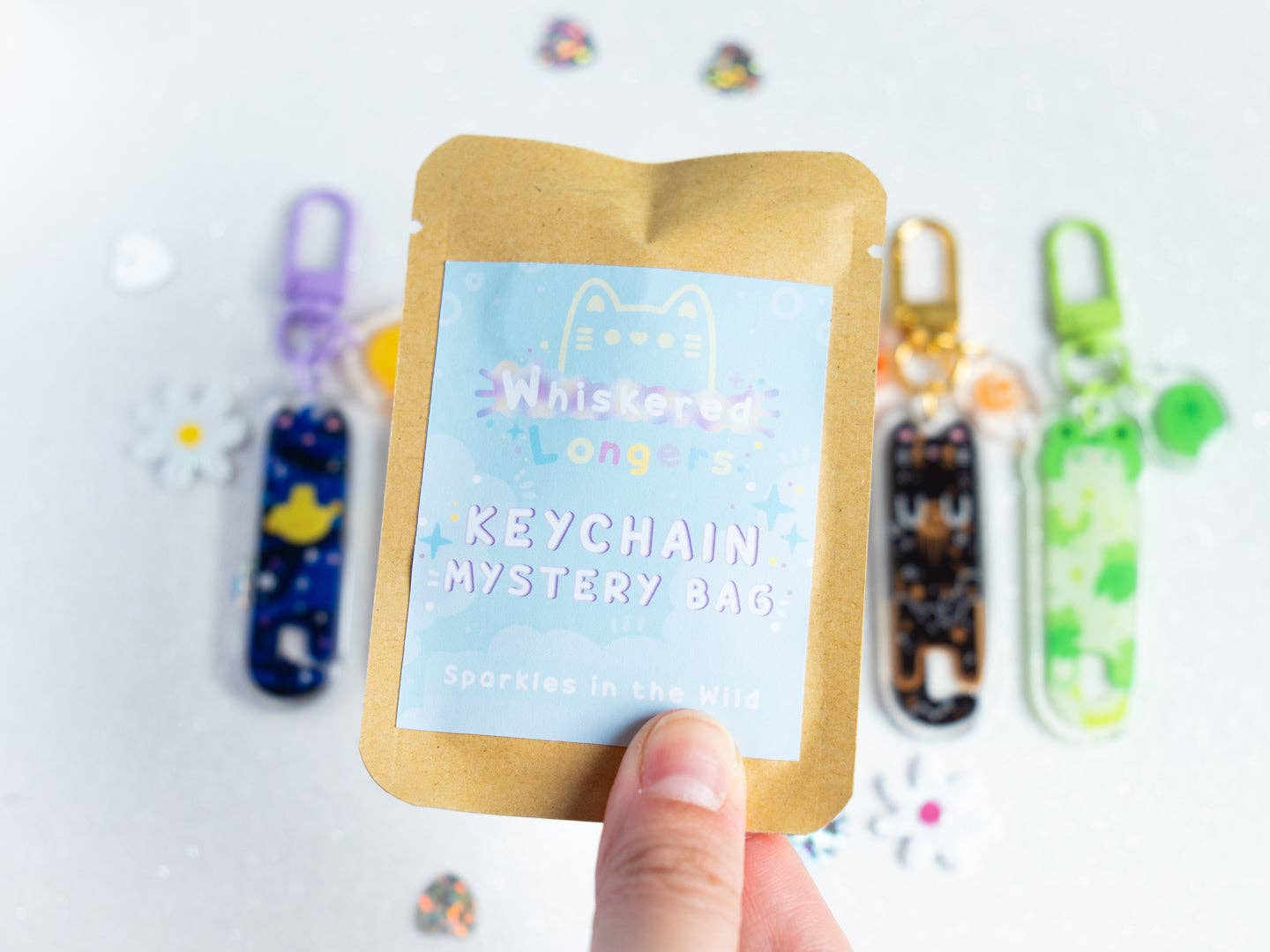 Long Cat Keychain Mystery Bag - Blue Series
