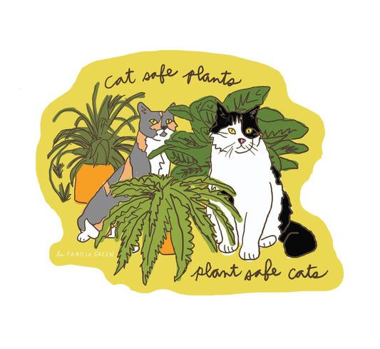 Cat Safe Plants & Plant Safe Cats Sticker