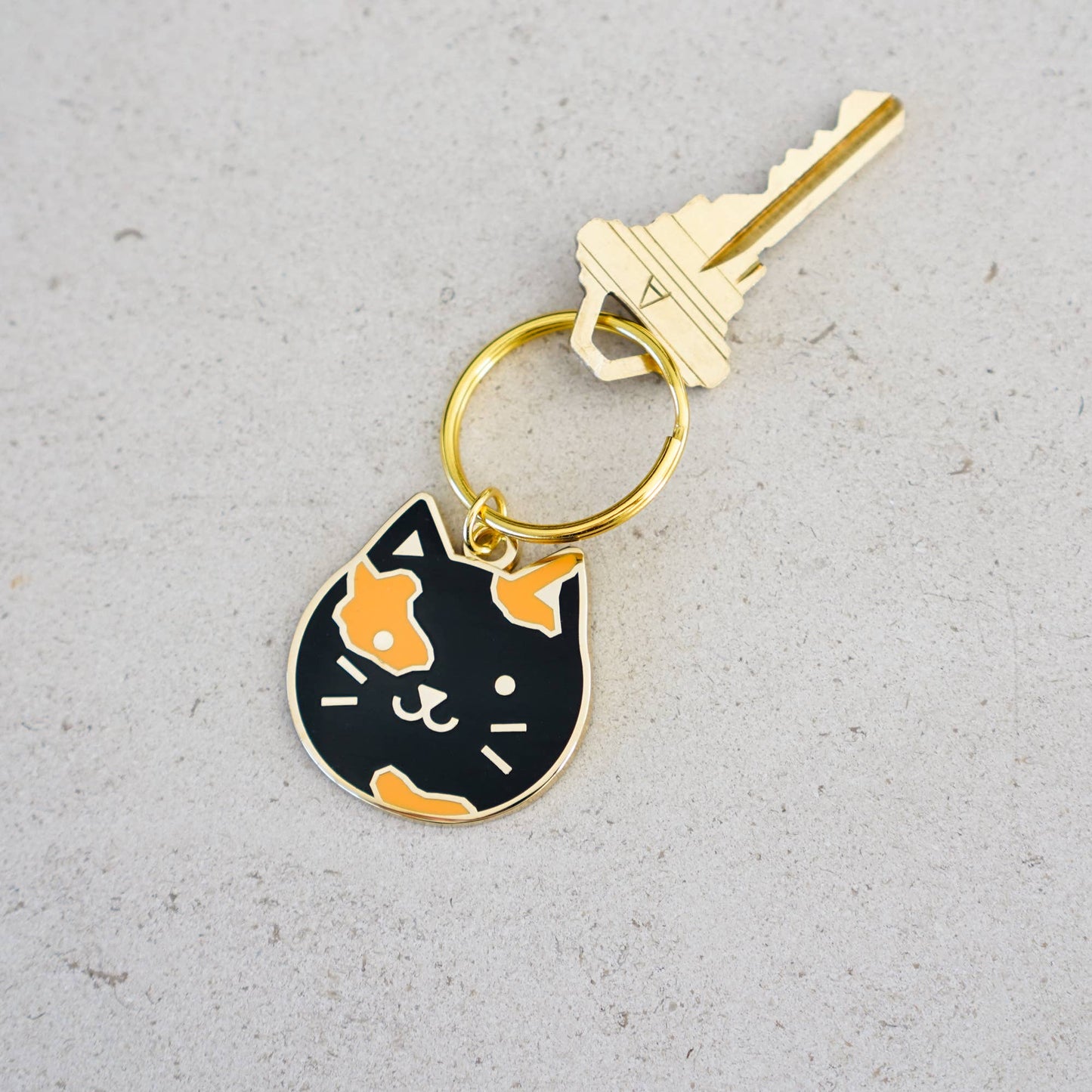 Black Tortie Kitty Keychain