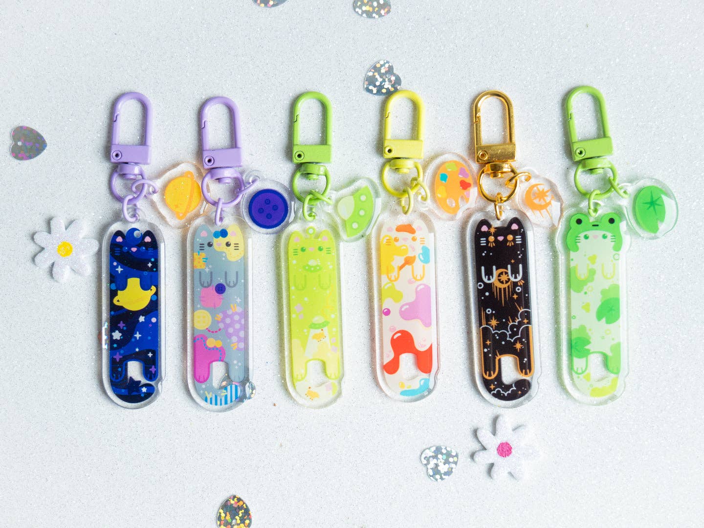 Long Cat Keychain Mystery Bag - Blue Series