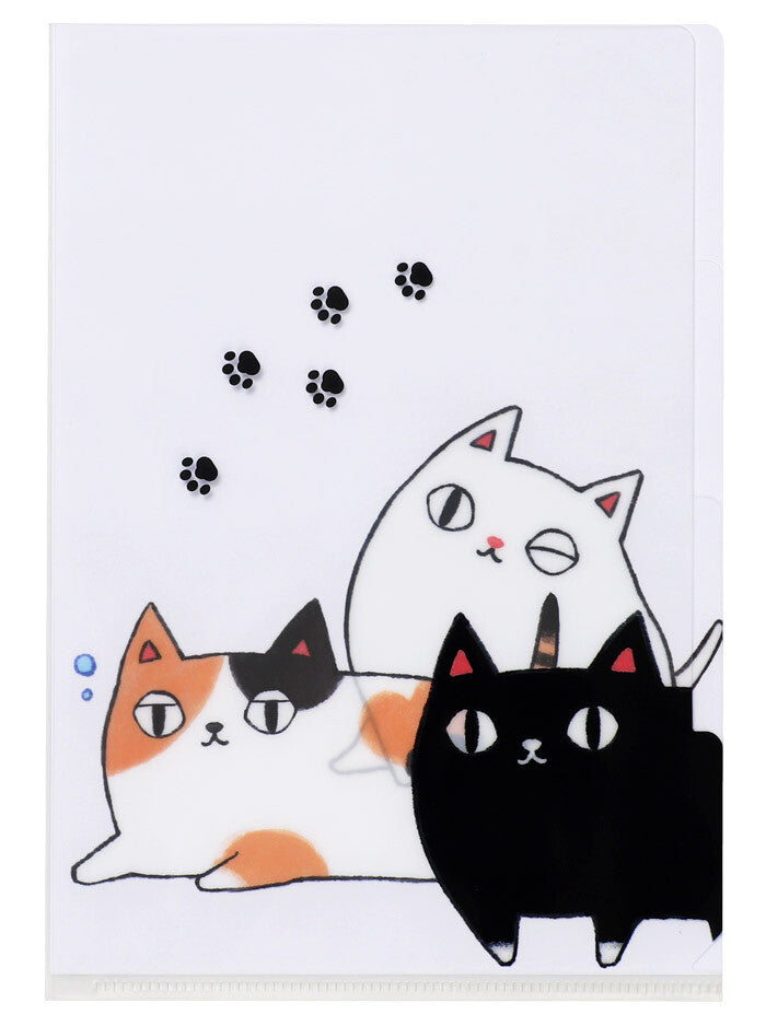Neko Sankyodai A5 (8.75 x 6”) Clear 3-Pocket Folder