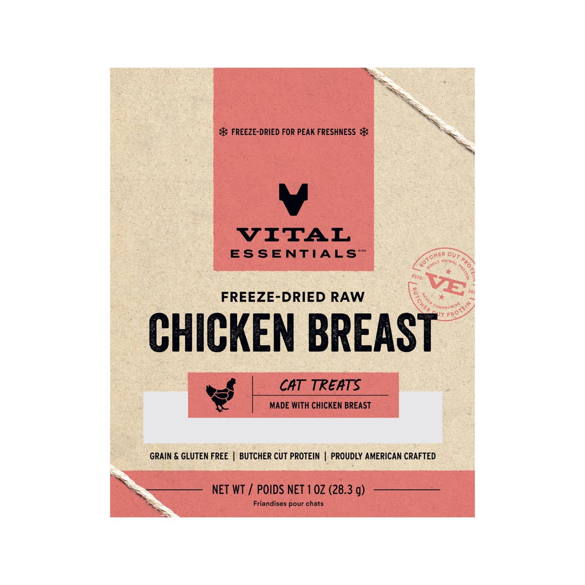 Vital Essentials Freeze-Dried Chicken Breast Cat Treats (1 Oz)