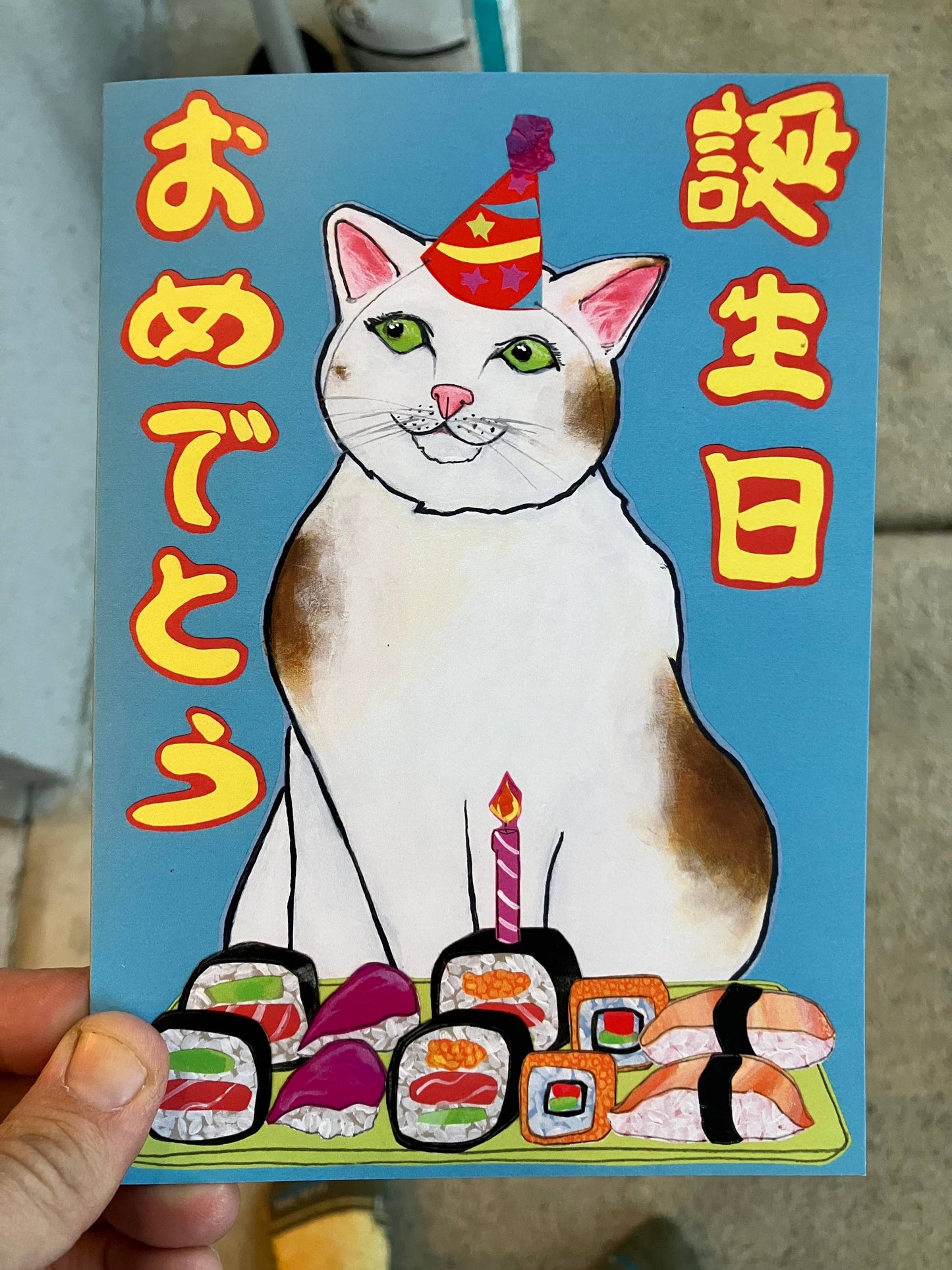 Sushi Cat Birthday Card