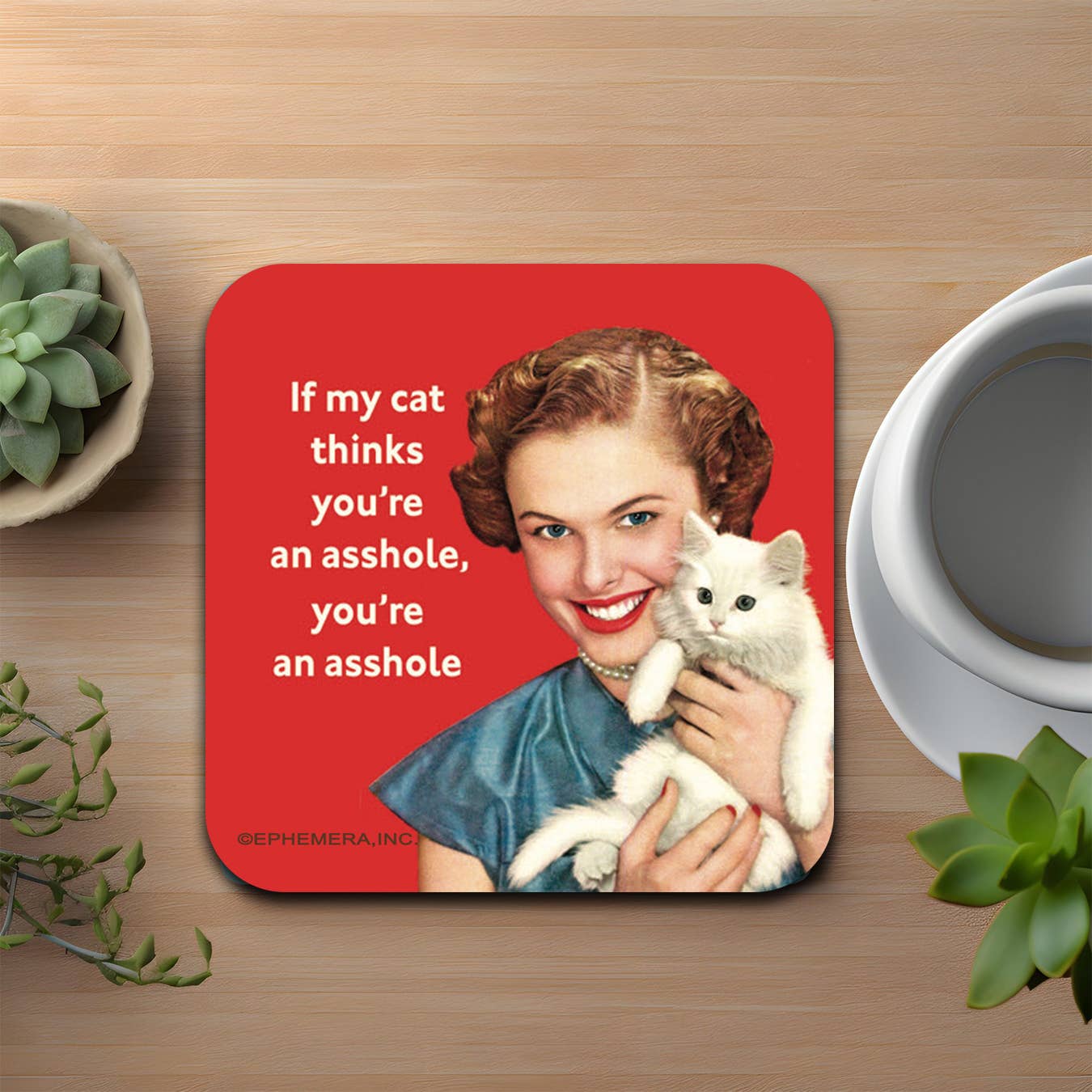 If My Cat Thinks You're An Asshole Coaster