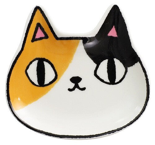 Neko Sankyodai Cat Face Porcelain Mini Dish (choose from 3 designs)