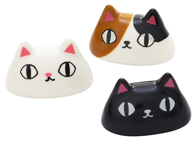 Neko Sankyodai Cat Head Chopstick Rest (choose from 3 designs)