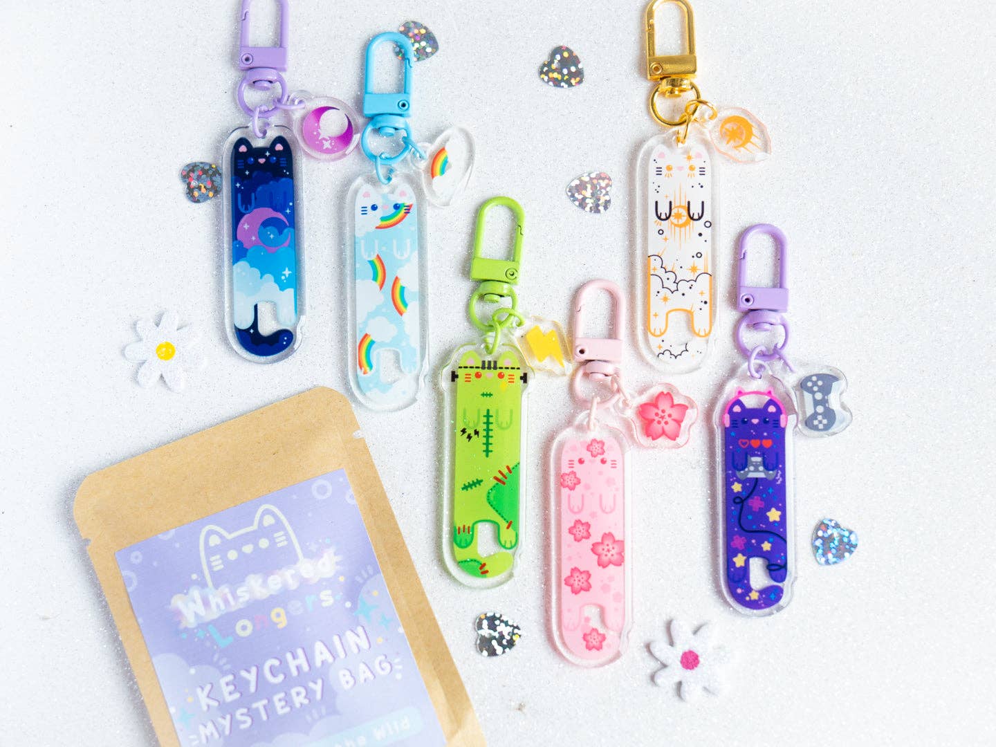 Long Cat Keychain Mystery Bag - Purple Series
