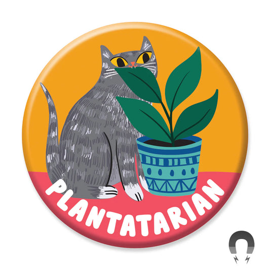 Plantatarian Cat and Plant Magnet