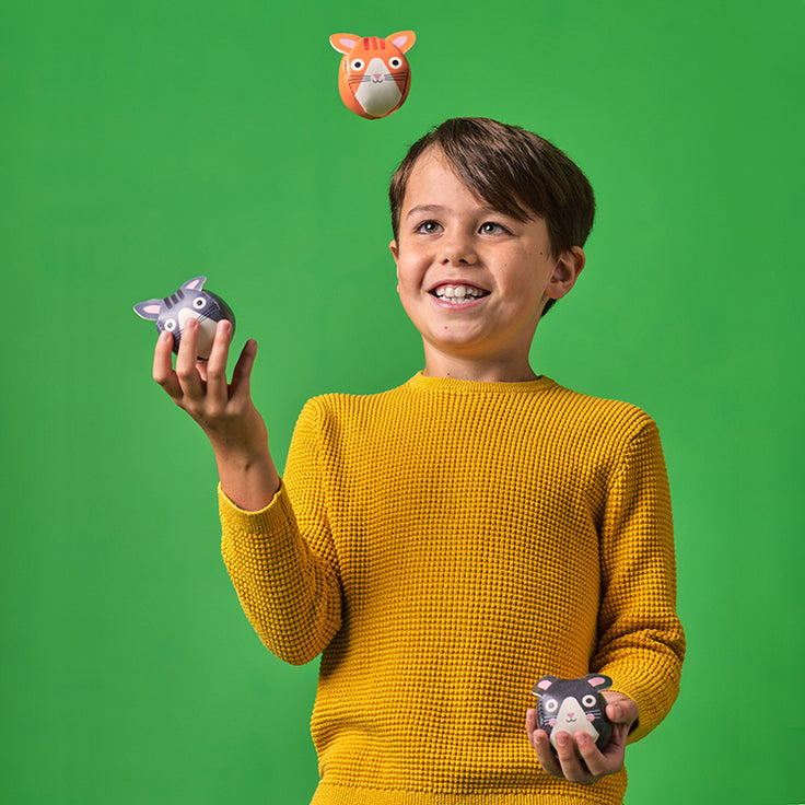 Kidoki Three Cats Juggling Balls