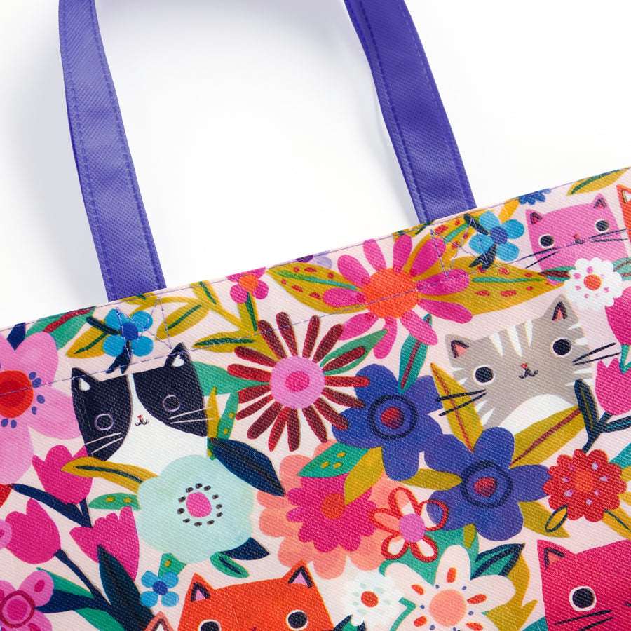 Blooming Cats Reusable Shopping Bag