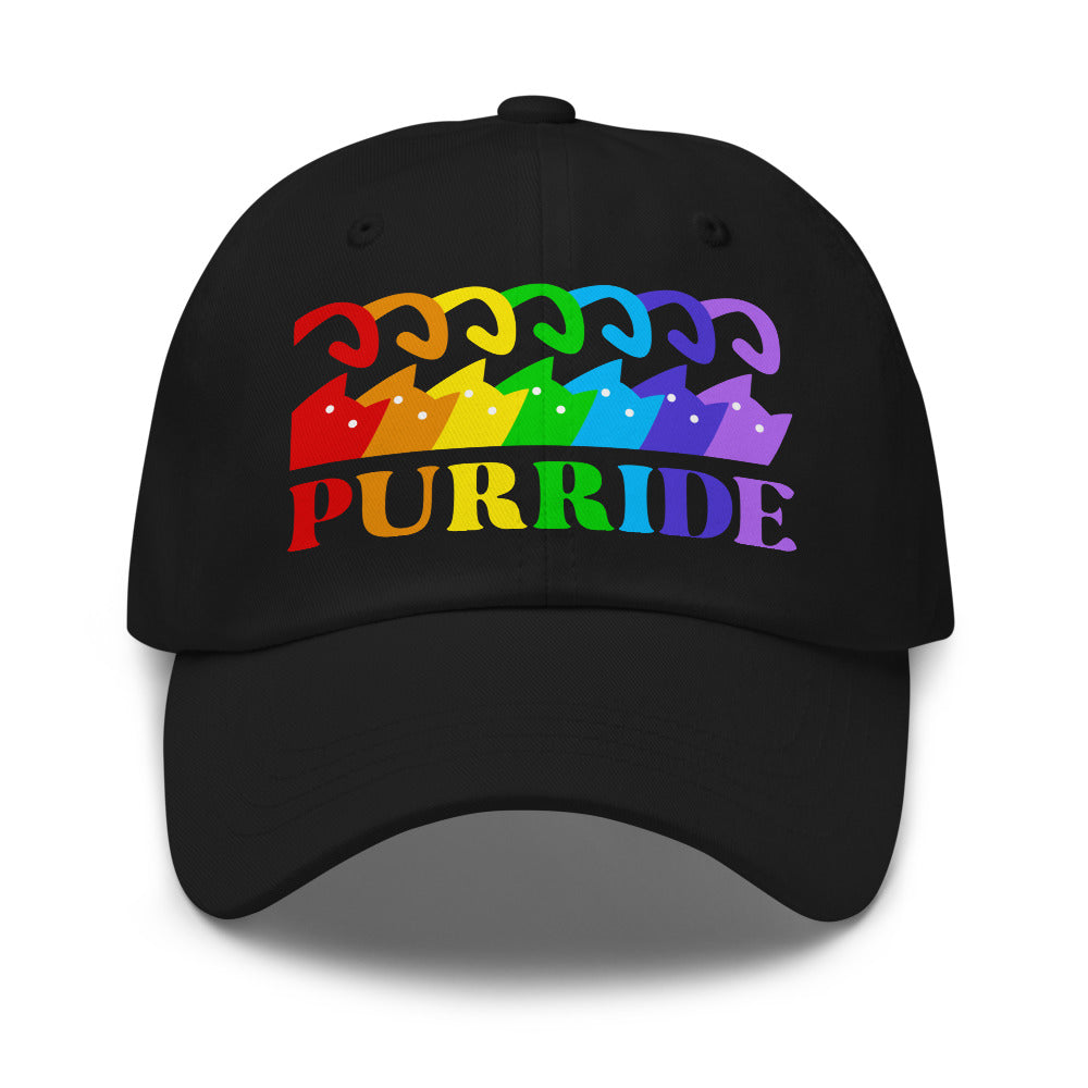 Rainbow Pride Cat Hat "Purride" (Black)