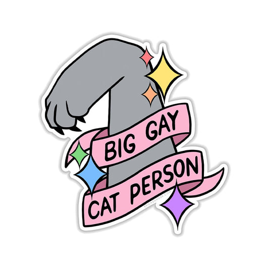 Big Gay Cat Person Sticker
