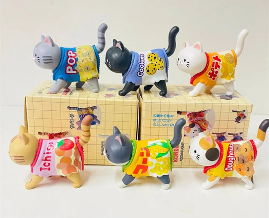 Cat in Snack Bag Figurine - No Packaging, Choose from 6 Designs