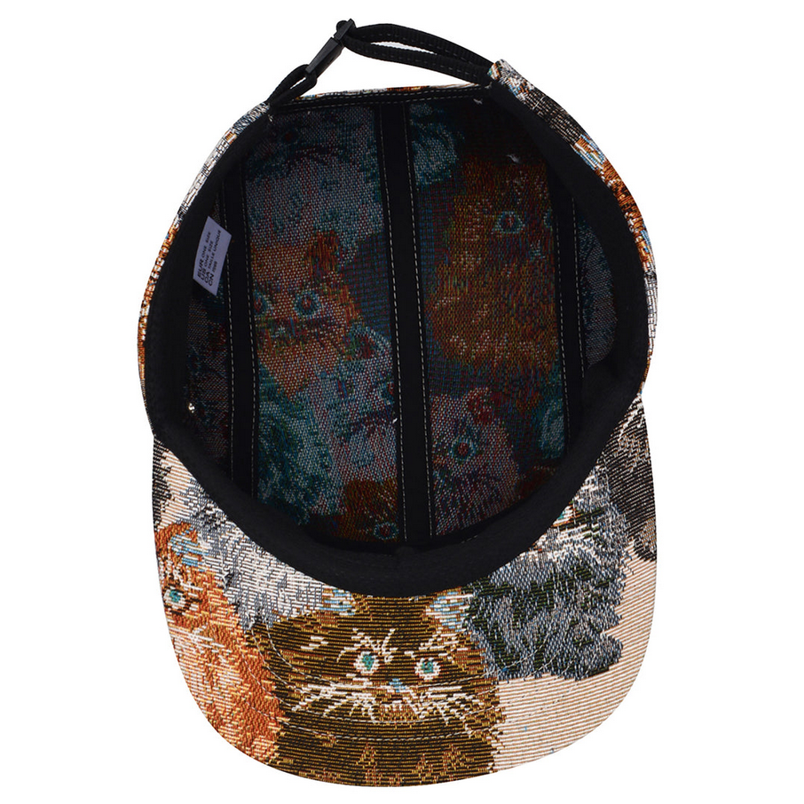 Cats All Over Jacquard 5 Panel Hat