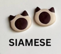 Clay Cat Head Stud Earrings