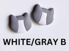 Clay Cat Head Stud Earrings