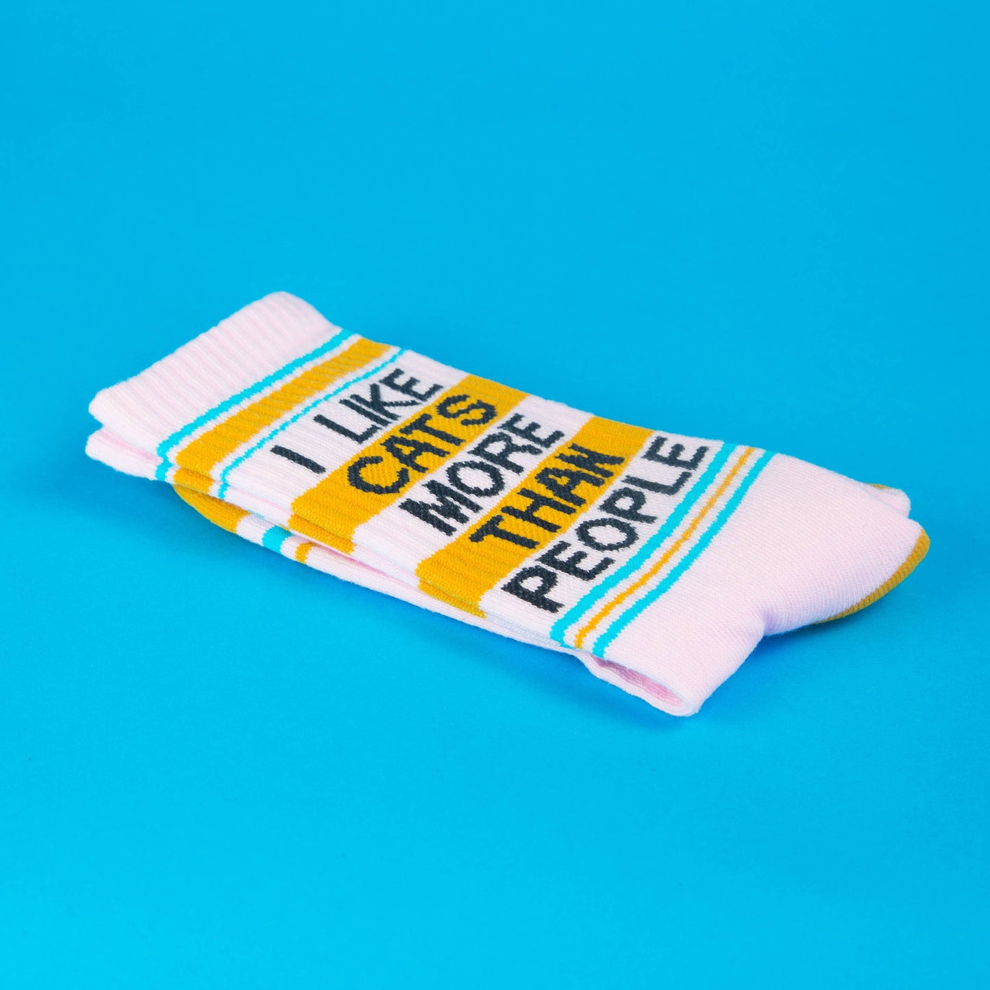 I Like Cats More Than People Gym Crew Socks (One Size Fits Most)