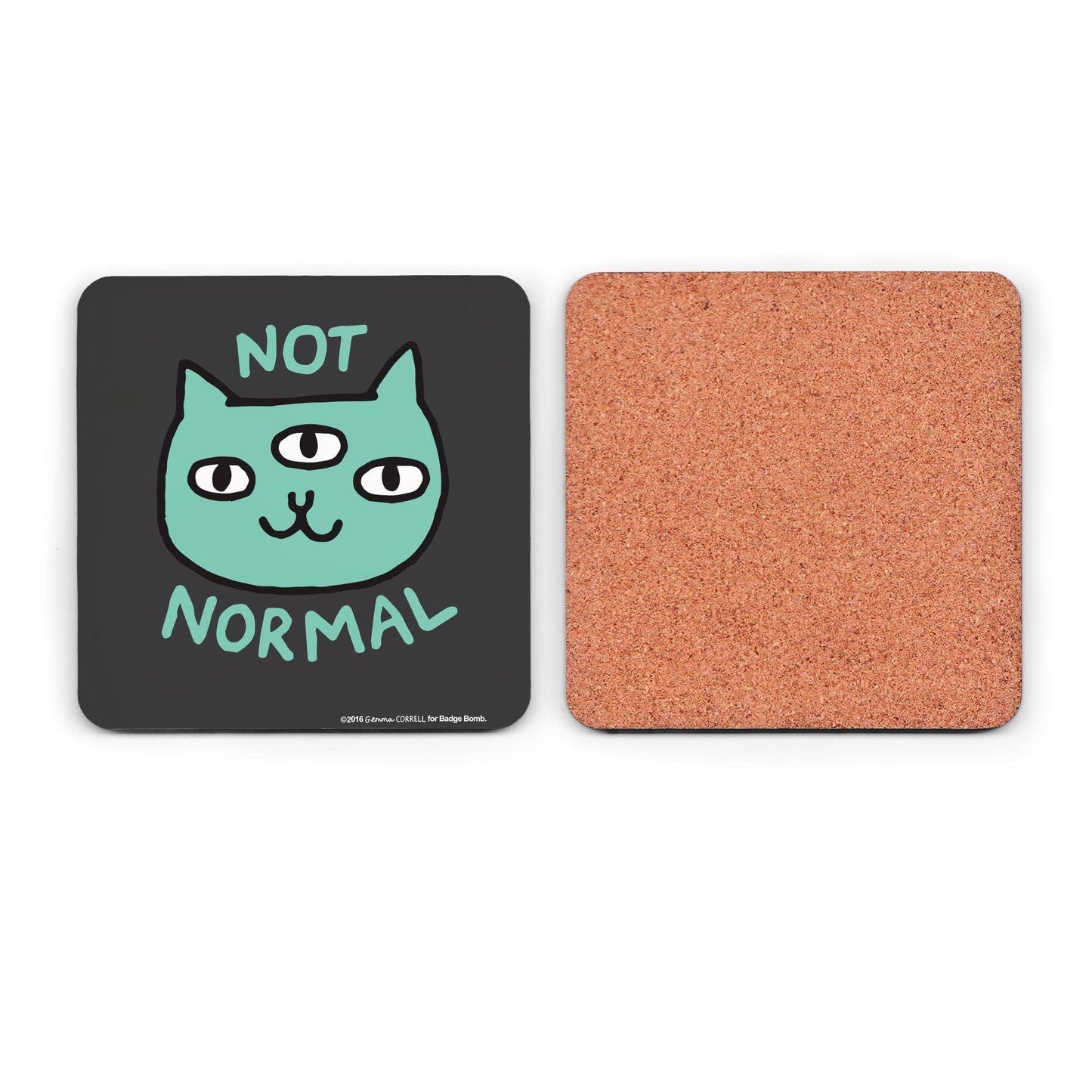 Not Normal Cat Coaster by Gemma Correll