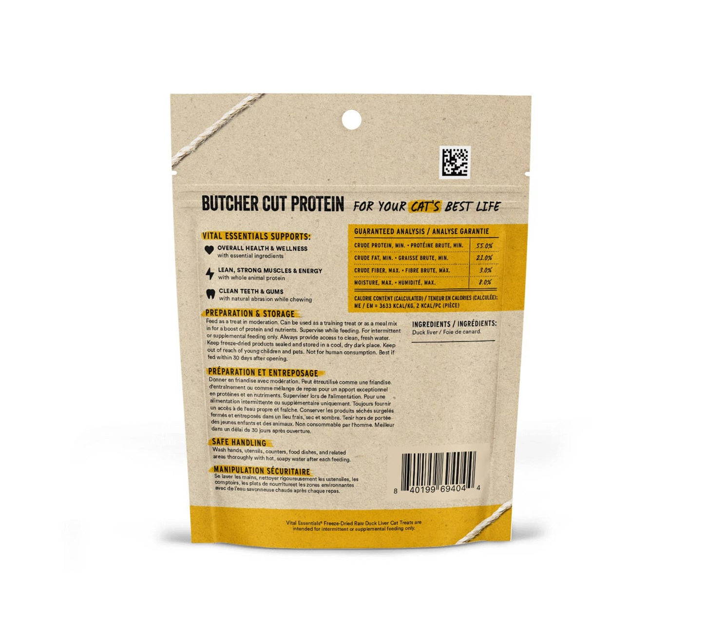 Vital Essentials Freeze-Dried Duck Liver Cat Treats (0.9 Oz)