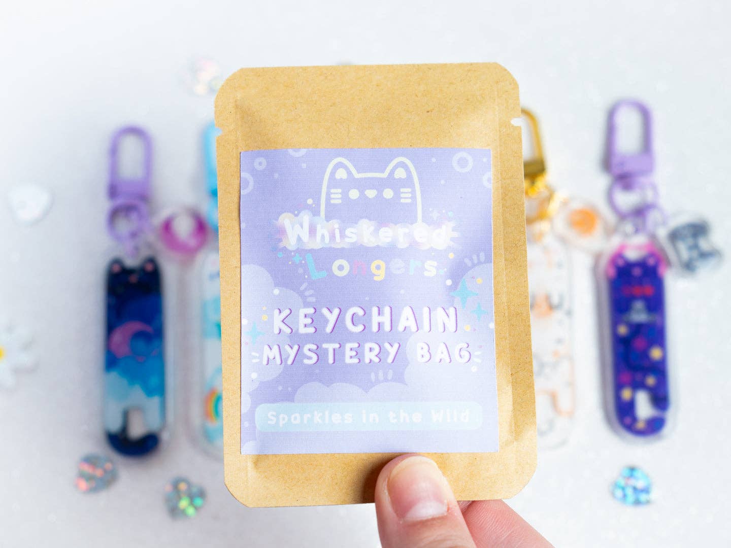 Long Cat Keychain Mystery Bag - Purple Series