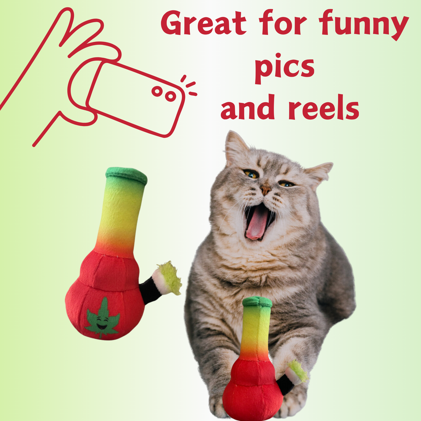 Weed Bong Catnip Cat Toy "Lil' Bo"