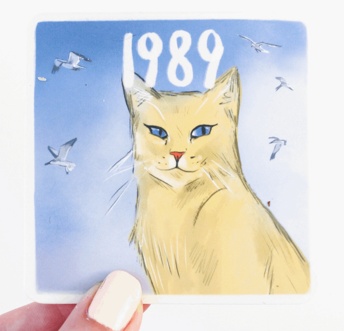 1989 Cat Vinyl Sticker