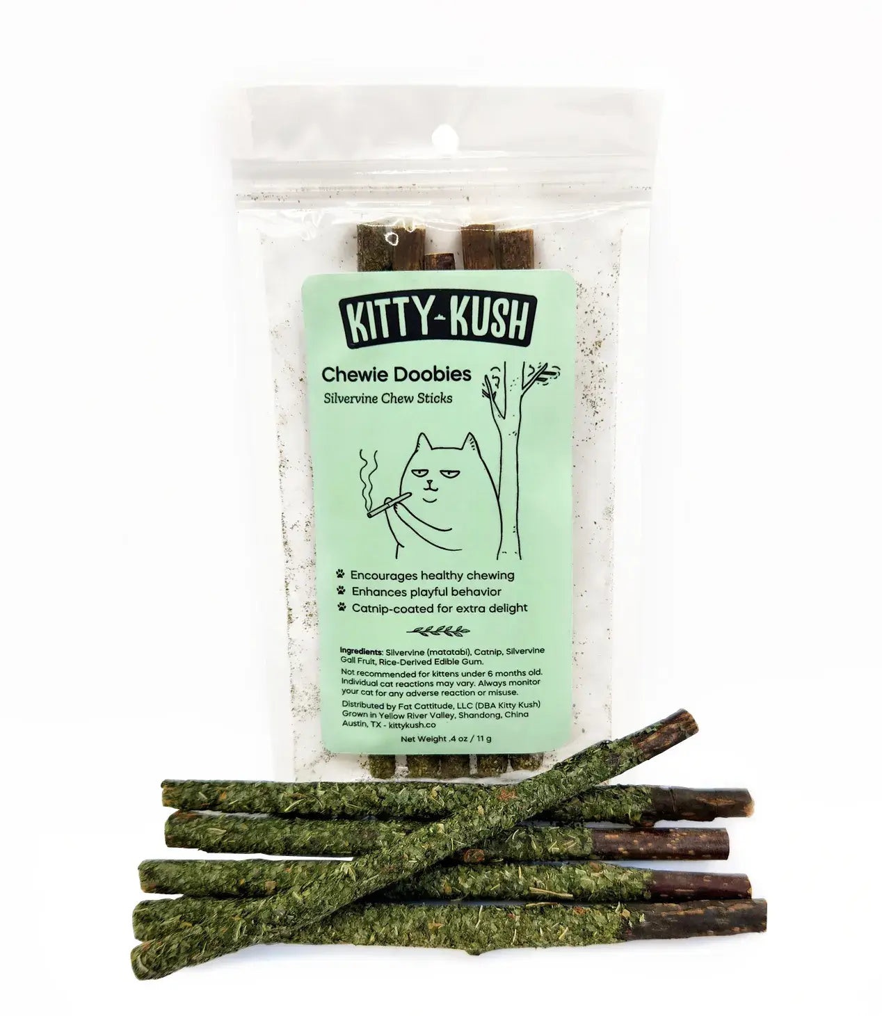 Chewie Doobies Silvervine & Catnip Chew Sticks