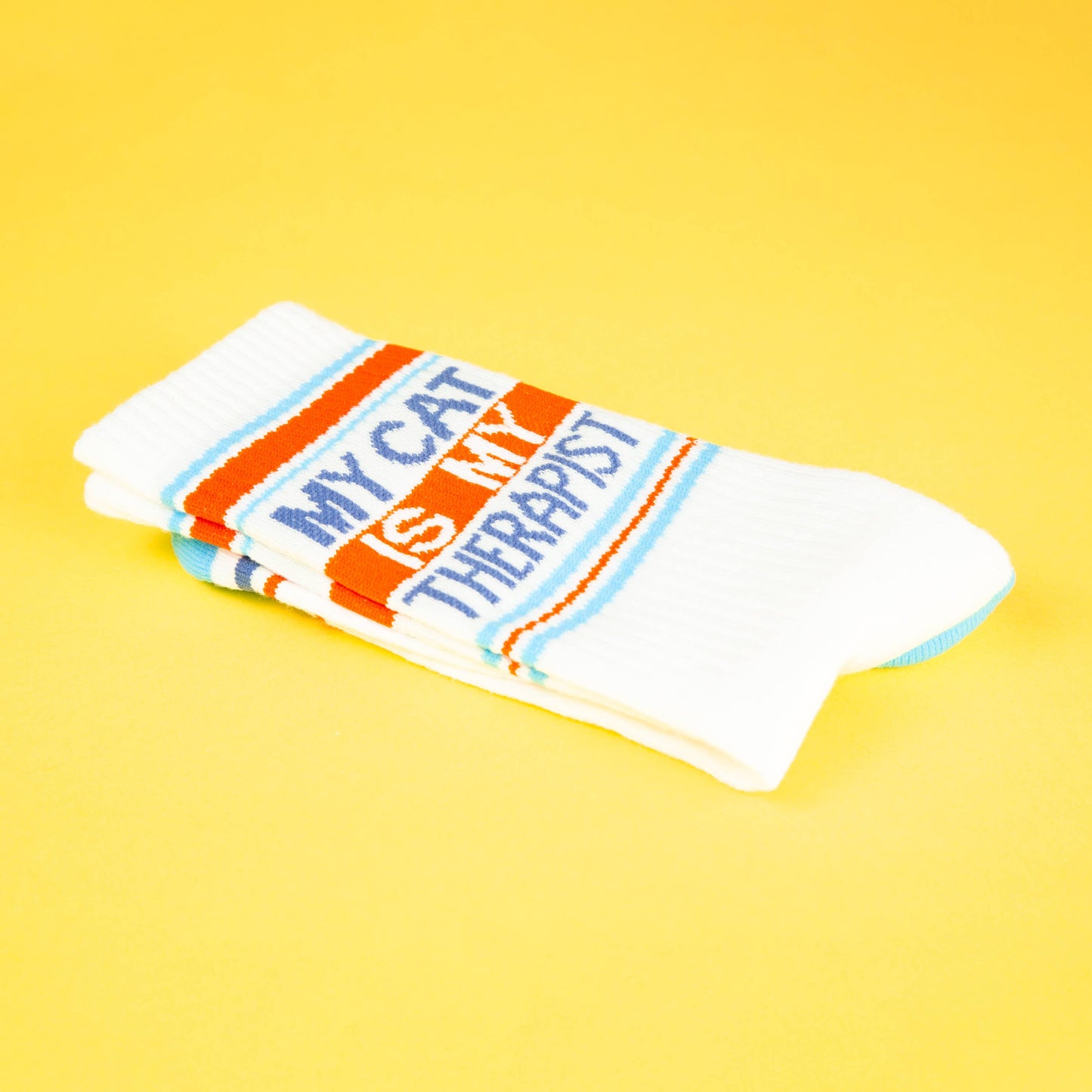 My Cat Is My Therapist Gym Crew Socks (One Size Fits Most)