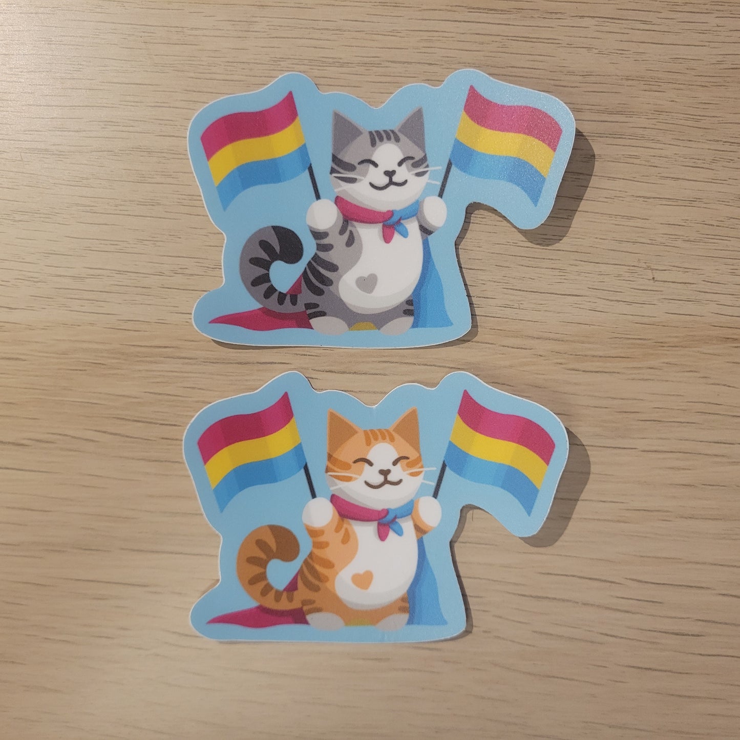 Pansexual Pride Flag Cat Sticker