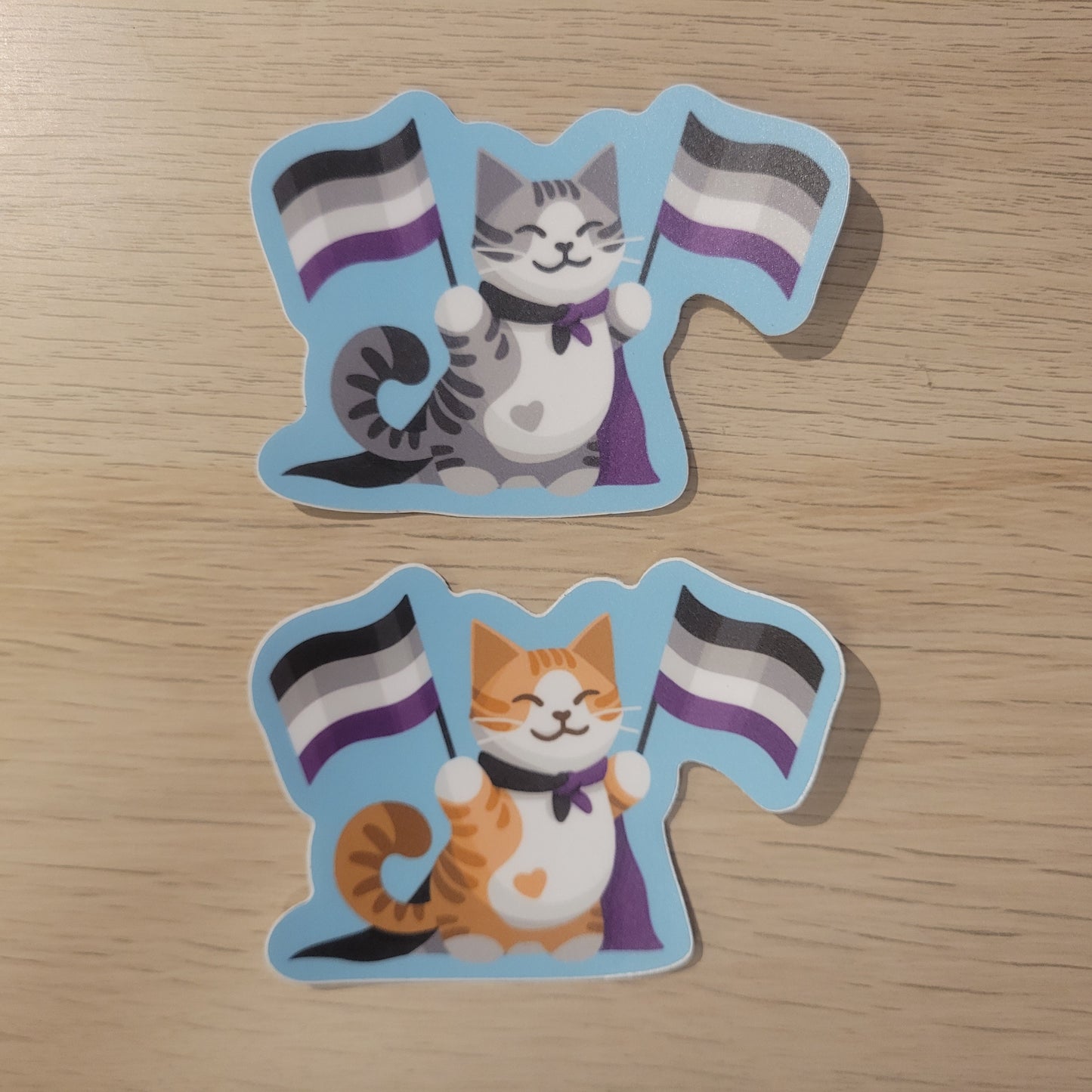 Asexual Pride Flag Cat Sticker