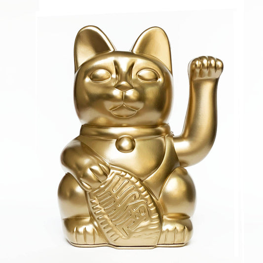 Lucky Cat Maneki Neko Figurine (Gold)