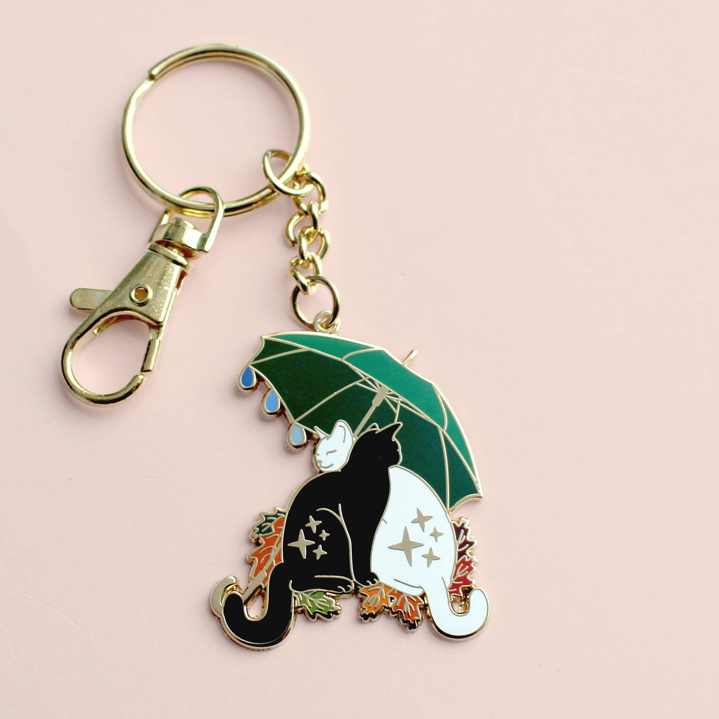 Umbrella Cats Keychain