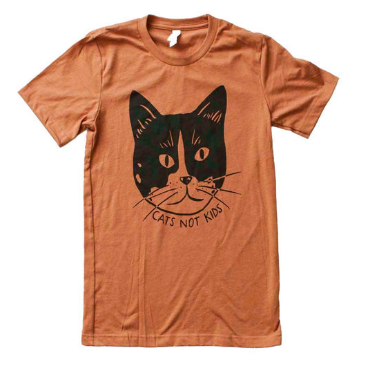 Cats Not Kids Unisex T-Shirt on Heather Autumn