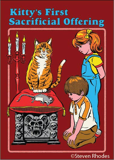 Kitty's First Sacrificial Offering Cat Magnet