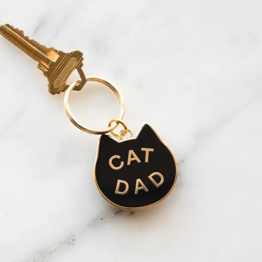 Cat Dad Keychain