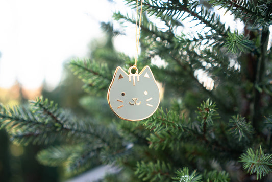 Gray Cat Ornament