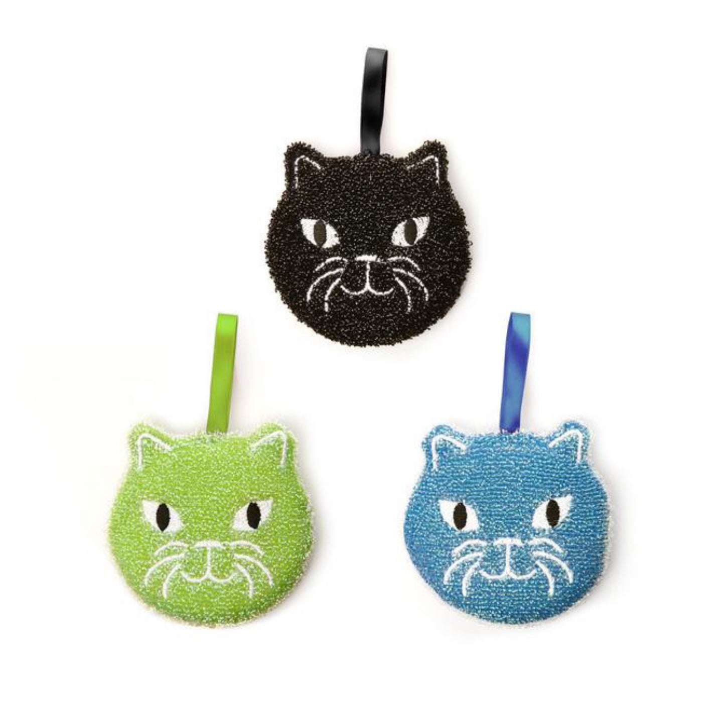 Cat Shaped Scrub Sponges - Set of 3