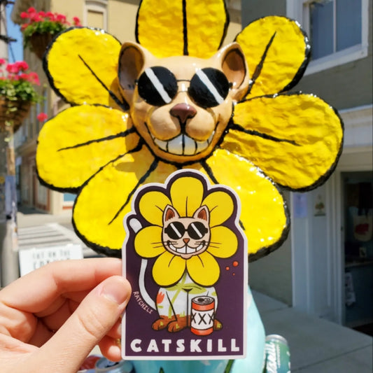 Catskill Fun-Flower Cat Sticker