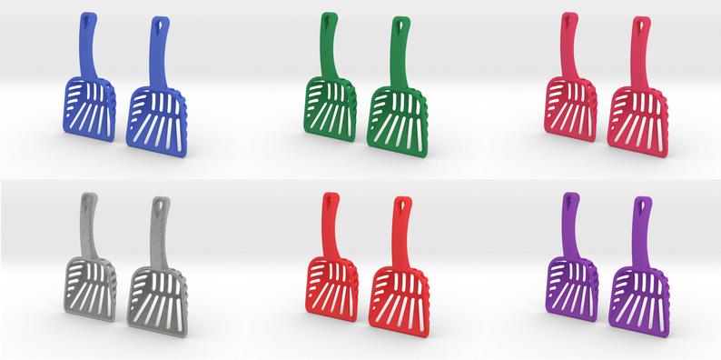 Litter Box Scoop Earrings