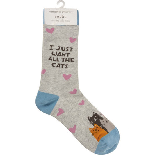 I Just Want All The Cats Socks (One Size Fits Most)
