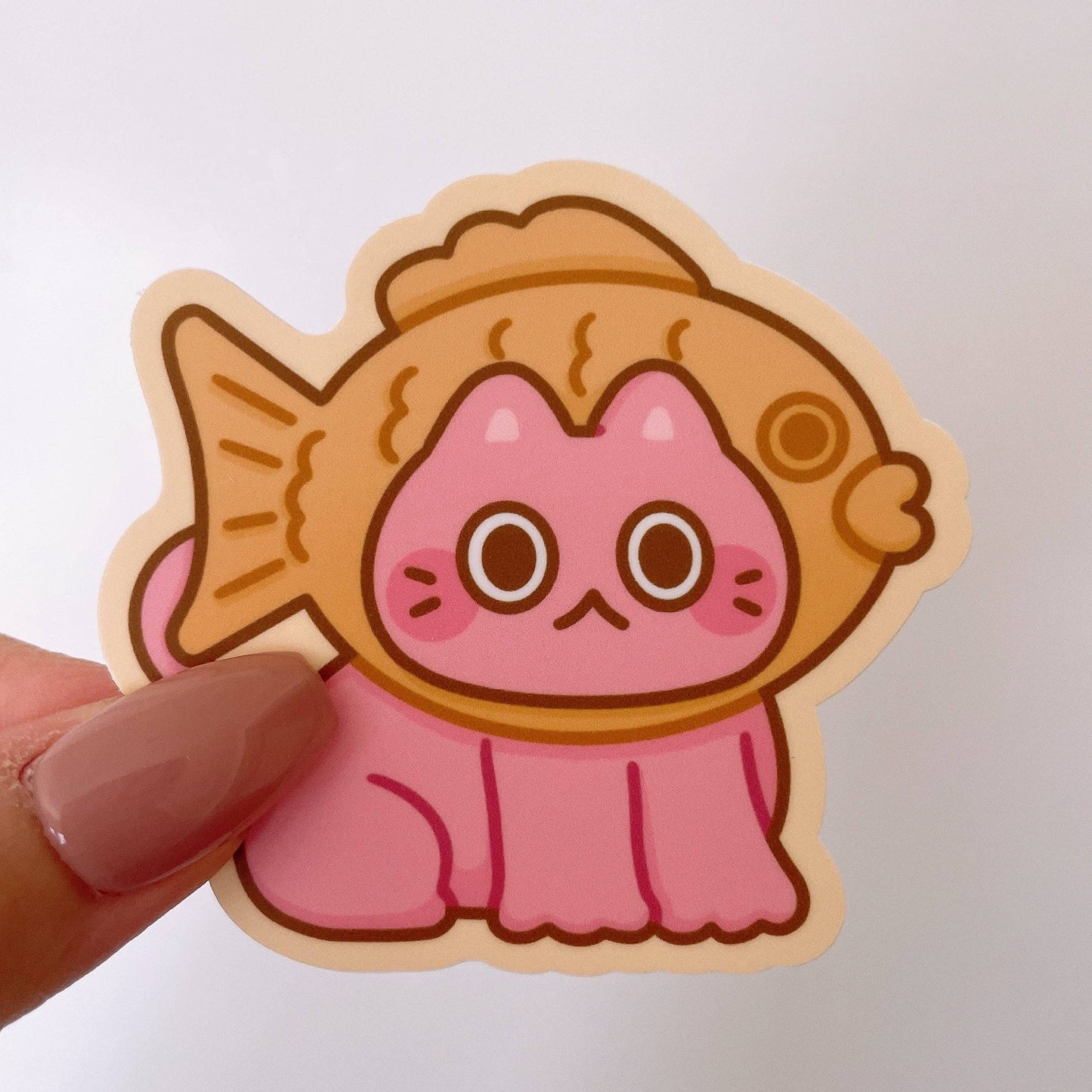 Taiyaki Fish Cat Sticker